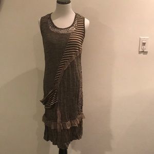 NWOT Adam Jacobs Ruched Shift Dress XS FLAPPER